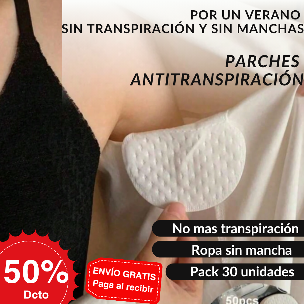 Parches Antitranspirantes Axilas Pack 30 unidades