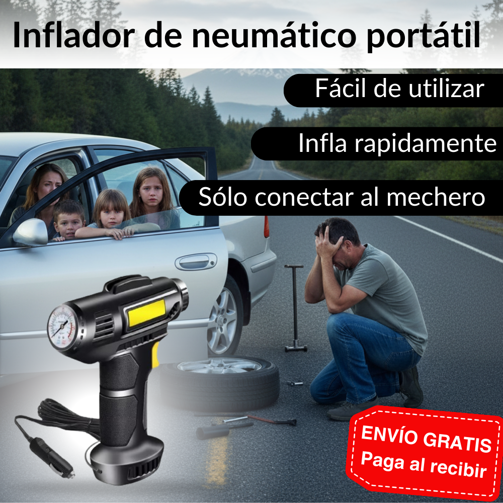 Inflador neumático portátil