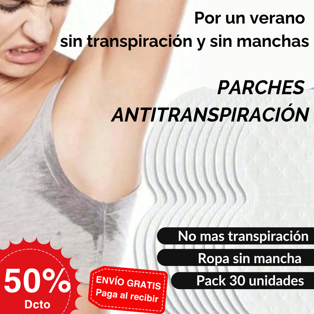 Parches Antitranspirantes Axilas Pack 30 unidades