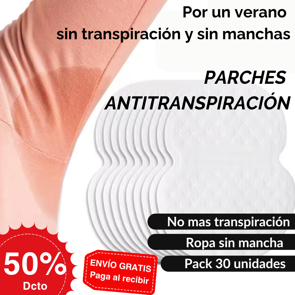 Parches Antitranspirantes Axilas Pack 30 unidades