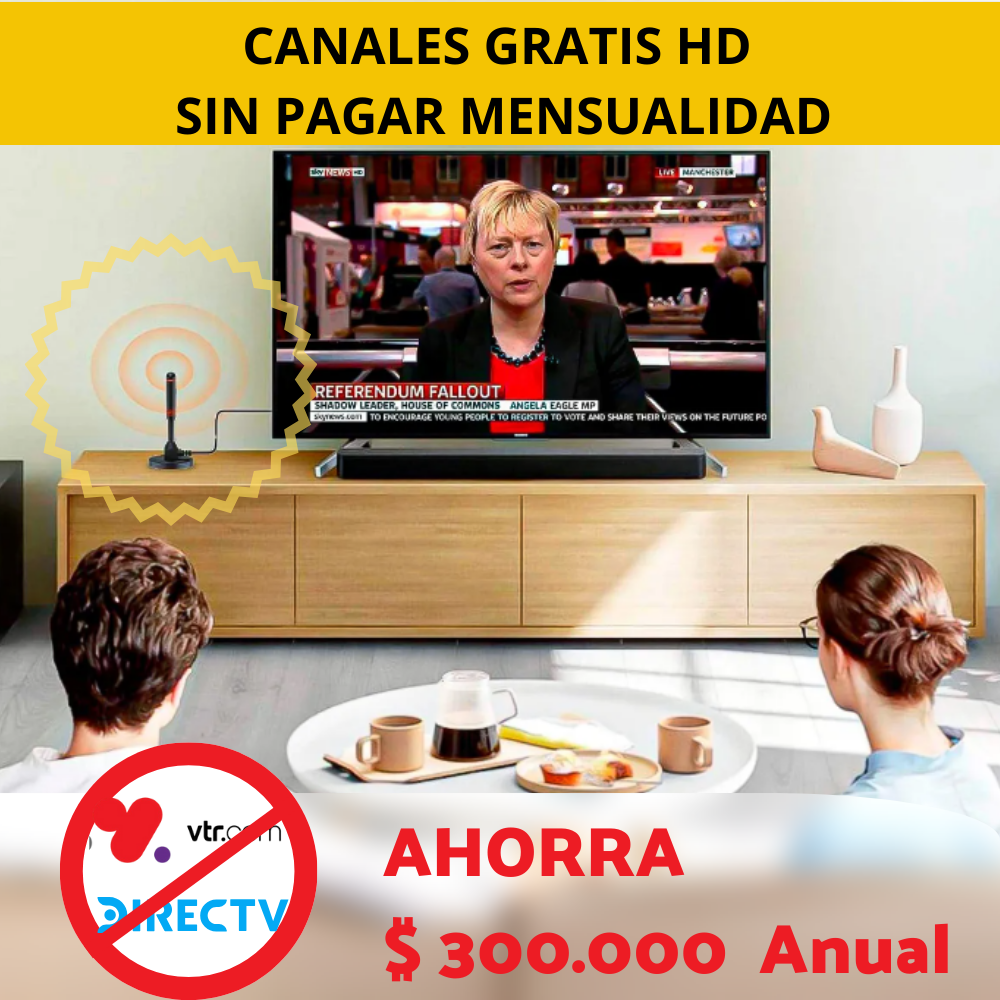 Antena TV HD sin pagar cable + Envío Gratis