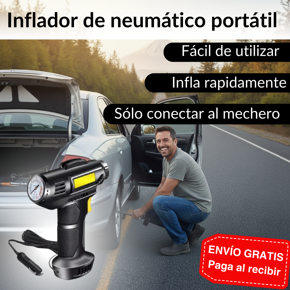Inflador neumático portátil