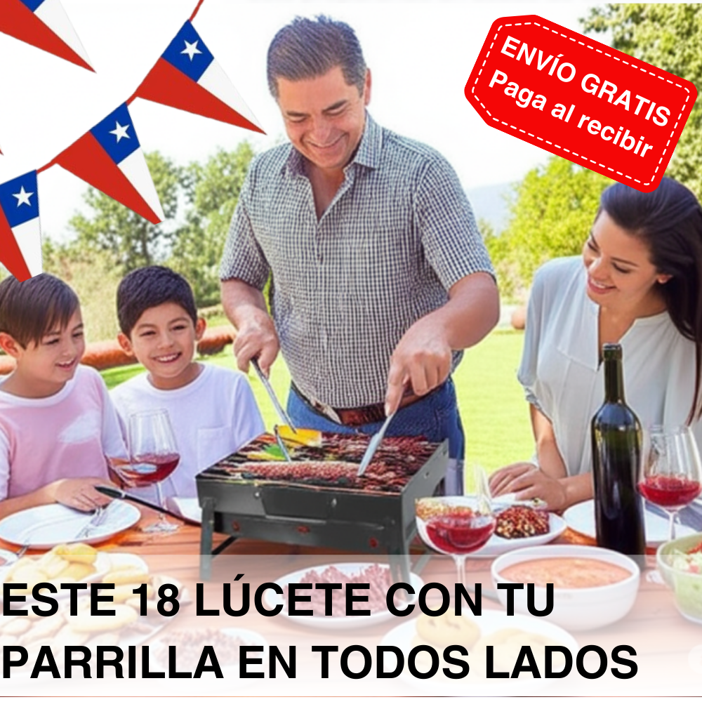 Parrilla plegable compacta asados