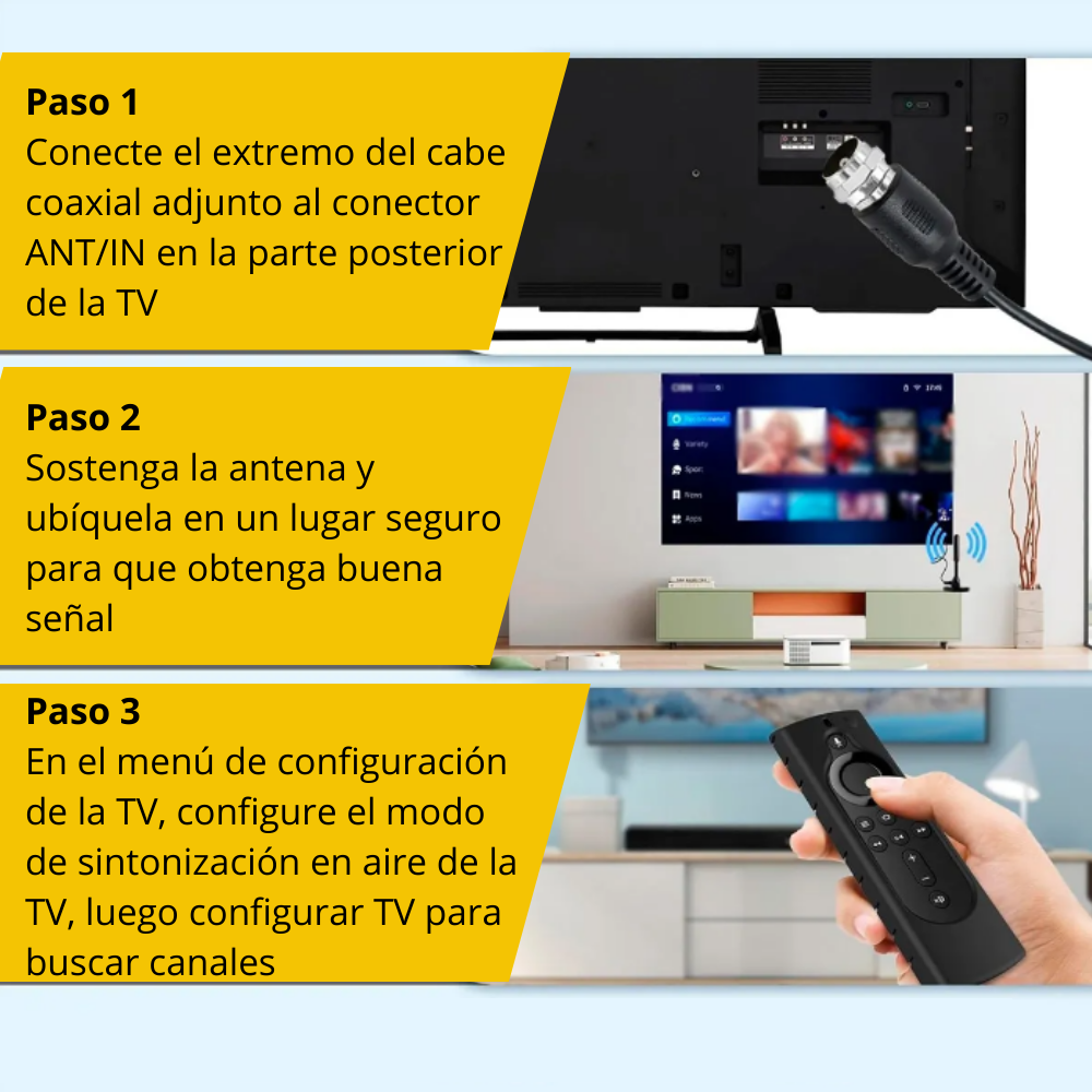 Antena TV HD sin pagar cable + Envío Gratis