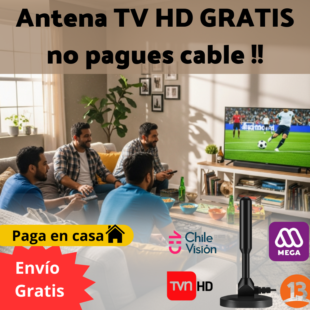 Antena TV HD sin pagar cable + Envío Gratis