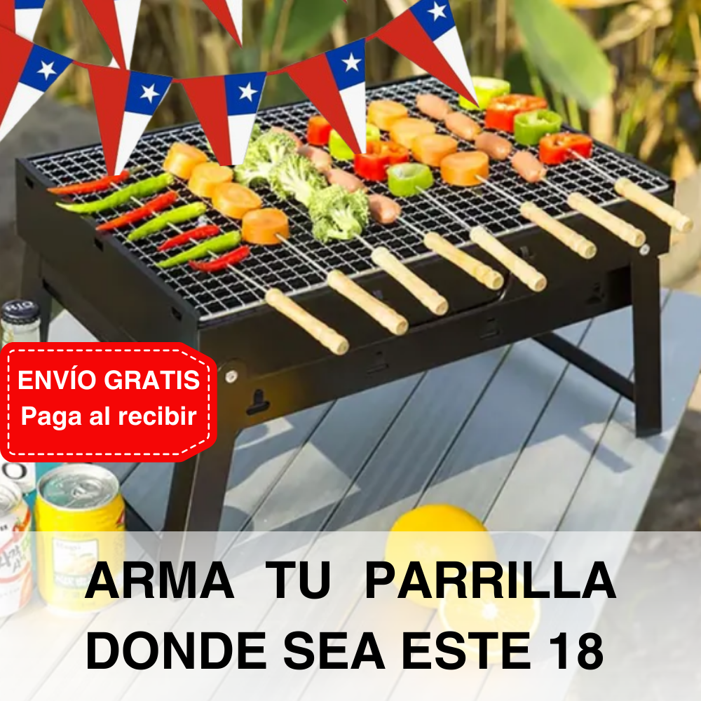 Parrilla plegable compacta asados