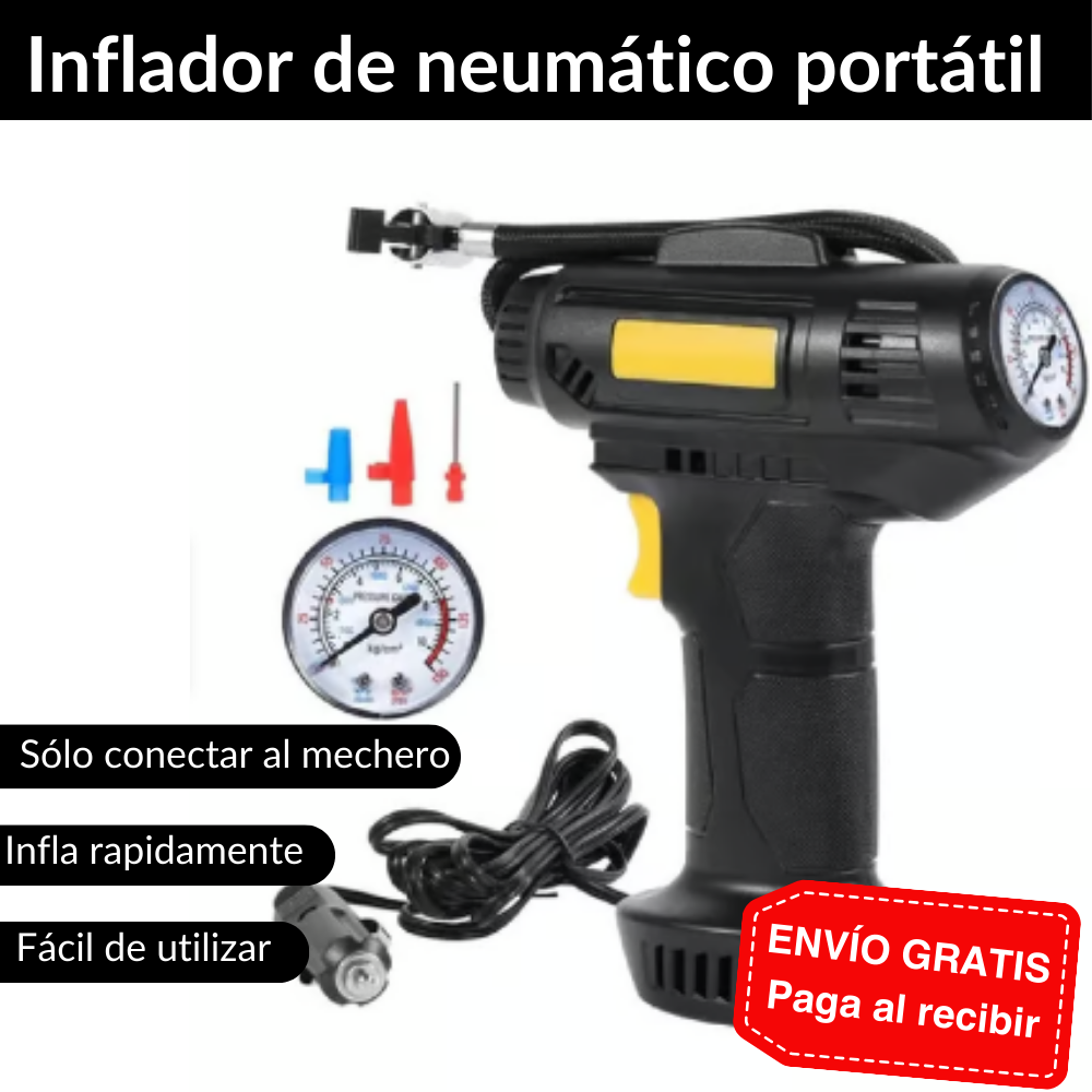 Inflador neumático portátil