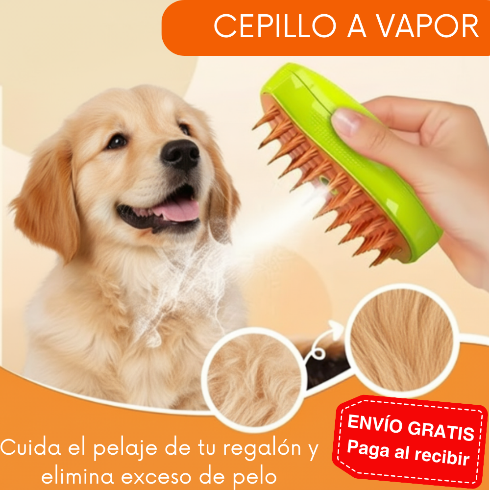 Cepillo a vapor para mascota