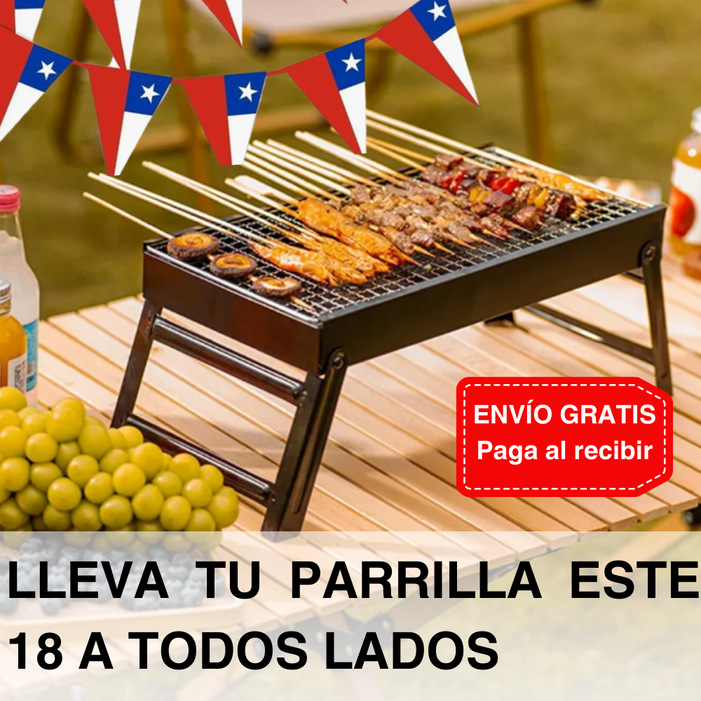 Parrilla plegable compacta asados