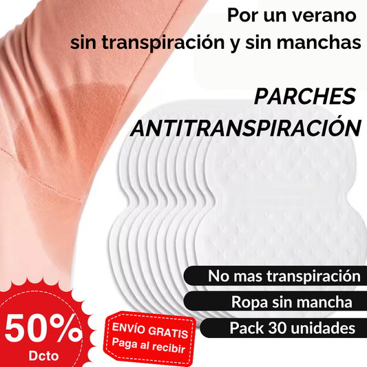 Parches Antitranspirantes Axilas Pack 30 unidades