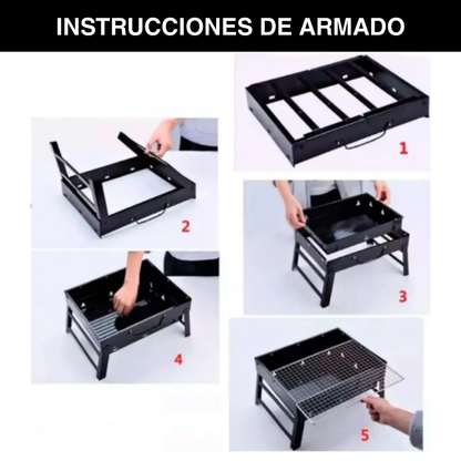 Parrilla plegable compacta asados